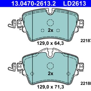 Set placute frana ATE 13.0470-2613.2