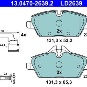 Set placute frana ATE 13.0470-2639.2