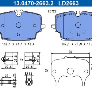 Set placute frana ATE 13.0470-2663.2