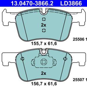 Set placute frana ATE 13.0470-3866.2