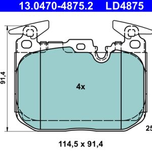 Set placute frana ATE 13.0470-4875.2
