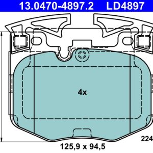 Set placute frana ATE 13.0470-4897.2