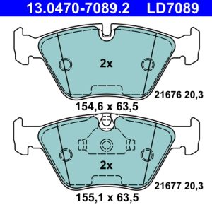 Set placute frana ATE 13.0470-7089.2