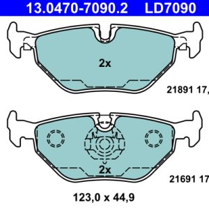 Set placute frana ATE 13.0470-7090.2