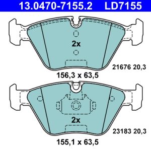 Set placute frana ATE 13.0470-7155.2