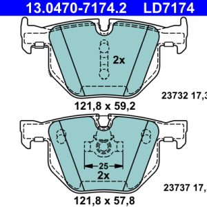 Set placute frana ATE 13.0470-7174.2