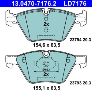 Set placute frana ATE 13.0470-7176.2