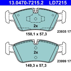 Set placute frana ATE 13.0470-7215.2
