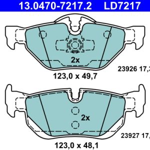 Set placute frana ATE 13.0470-7217.2