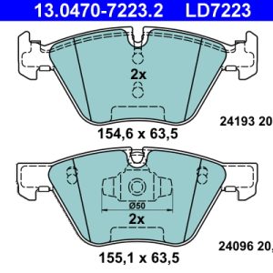 Set placute frana ATE 13.0470-7223.2
