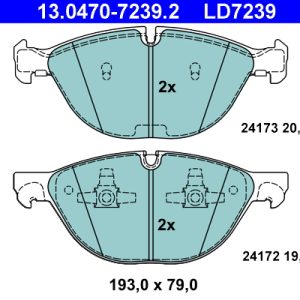 Set placute frana ATE 13.0470-7239.2