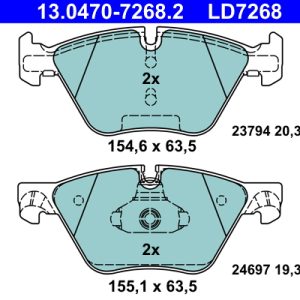 Set placute frana ATE 13.0470-7268.2