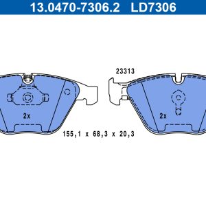 Set placute frana ATE 13.0470-7306.2