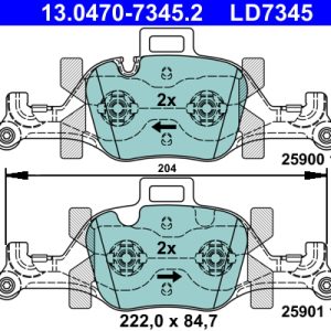 Set placute frana ATE 13.0470-7345.2