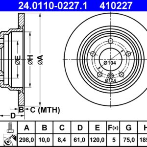 Disc frana ATE 24.0110-0227.1