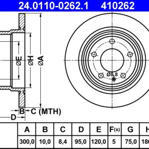 Disc frana ATE 24.0110-0262.1