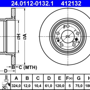 Disc frana ATE 24.0112-0132.1