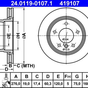 Disc frana ATE 24.0119-0107.1
