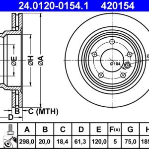 Disc frana ATE 24.0120-0154.1