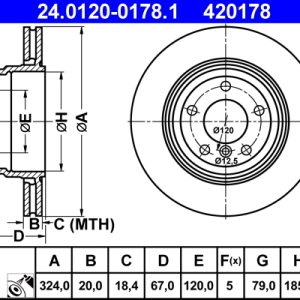 Disc frana ATE 24.0120-0178.1