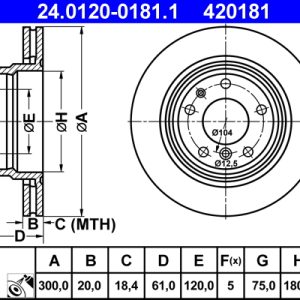 Disc frana ATE 24.0120-0181.1