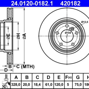 Disc frana ATE 24.0120-0182.1