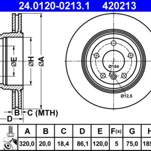 Disc frana ATE 24.0120-0213.1
