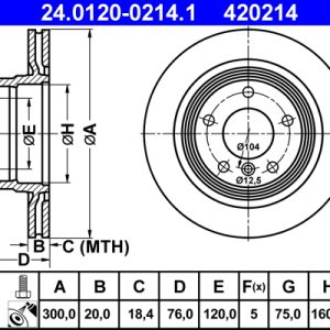 Disc frana ATE 24.0120-0214.1