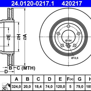 Disc frana ATE 24.0120-0217.1