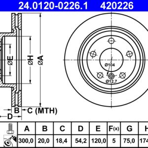 Disc frana ATE 24.0120-0226.1