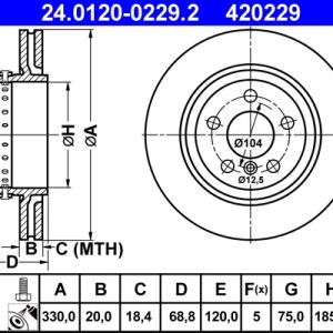 Disc frana ATE 24.0120-0229.2