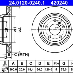 Disc frana ATE 24.0120-0240.1