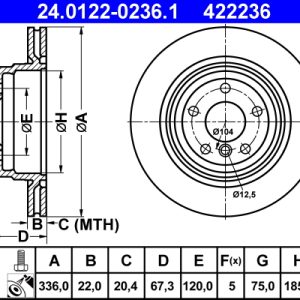 Disc frana ATE 24.0122-0236.1