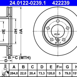 Disc frana ATE 24.0122-0239.1