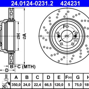 Disc frana ATE 24.0124-0231.2