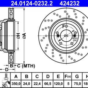 Disc frana ATE 24.0124-0232.2