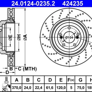 Disc frana ATE 24.0124-0235.2