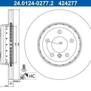 Disc frana ATE 24.0124-0277.2