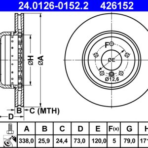 Disc frana ATE 24.0126-0152.2