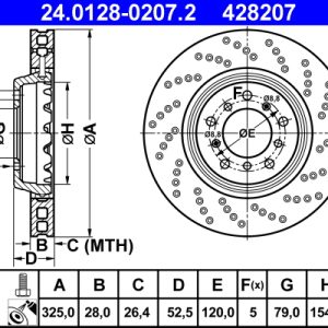 Disc frana ATE 24.0128-0207.2