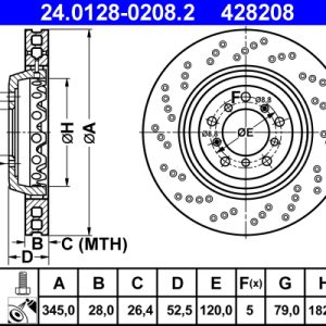 Disc frana ATE 24.0128-0208.2