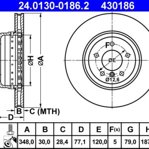 Disc frana ATE 24.0130-0186.2