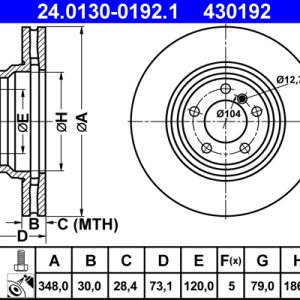 Disc frana ATE 24.0130-0192.1
