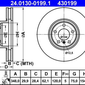 Disc frana ATE 24.0130-0199.1