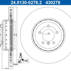 Disc frana ATE 24.0130-0276.2