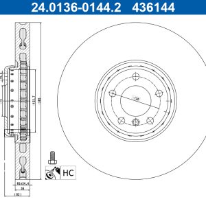 Disc frana ATE 24.0136-0144.2