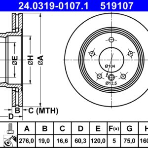 Disc frana ATE 24.0319-0107.1