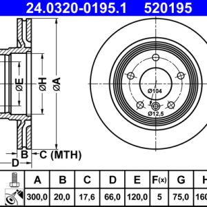 Disc frana ATE 24.0320-0195.1