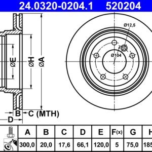 Disc frana ATE 24.0320-0204.1