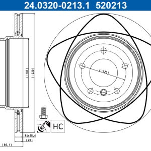Disc frana ATE 24.0320-0213.1